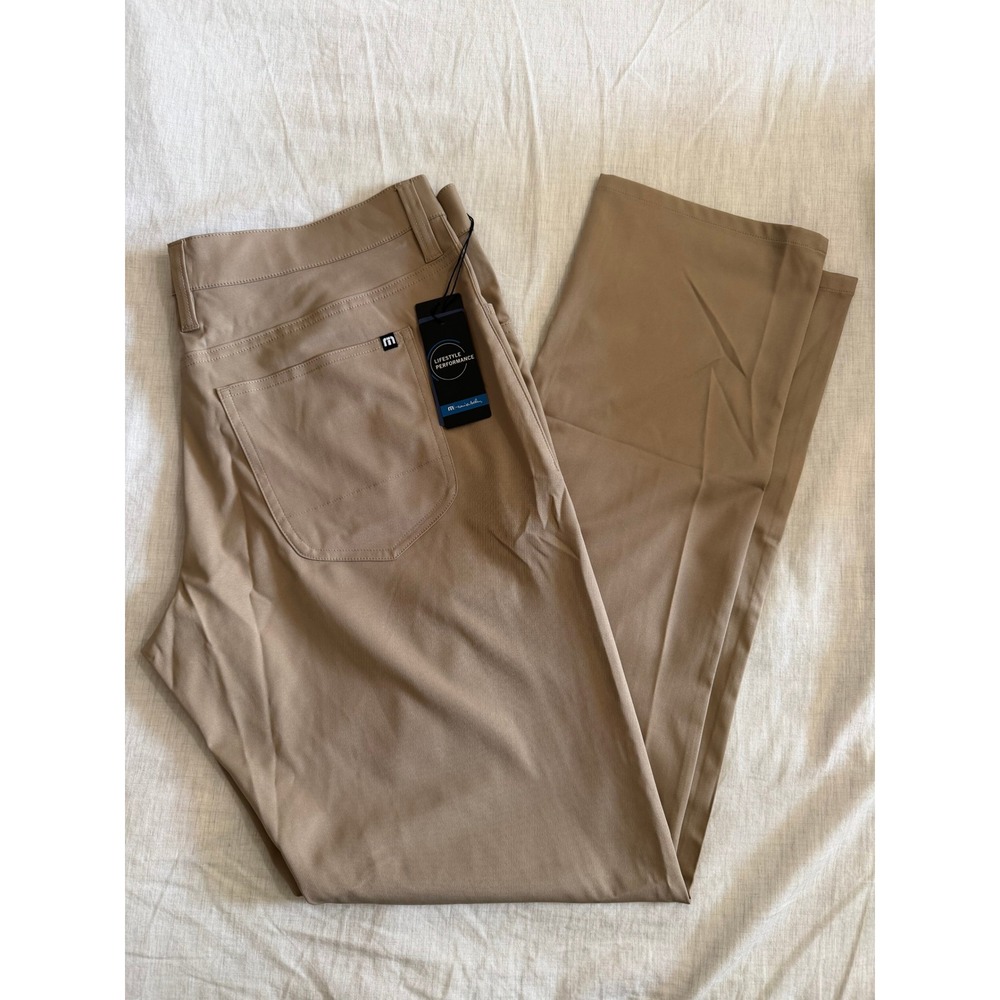 Travis Mathew Golf Pants 35 x 32 Tan Performance Stretch MSRP $130 OTC Pants
